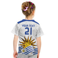 Custom Uruguay La Celeste Football Champions Kid T Shirt Glory To The Sky Blue - Wonder Print Shop