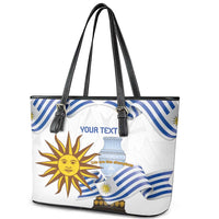 Custom Uruguay La Celeste Football Champions Leather Tote Bag Glory To The Sky Blue - Wonder Print Shop