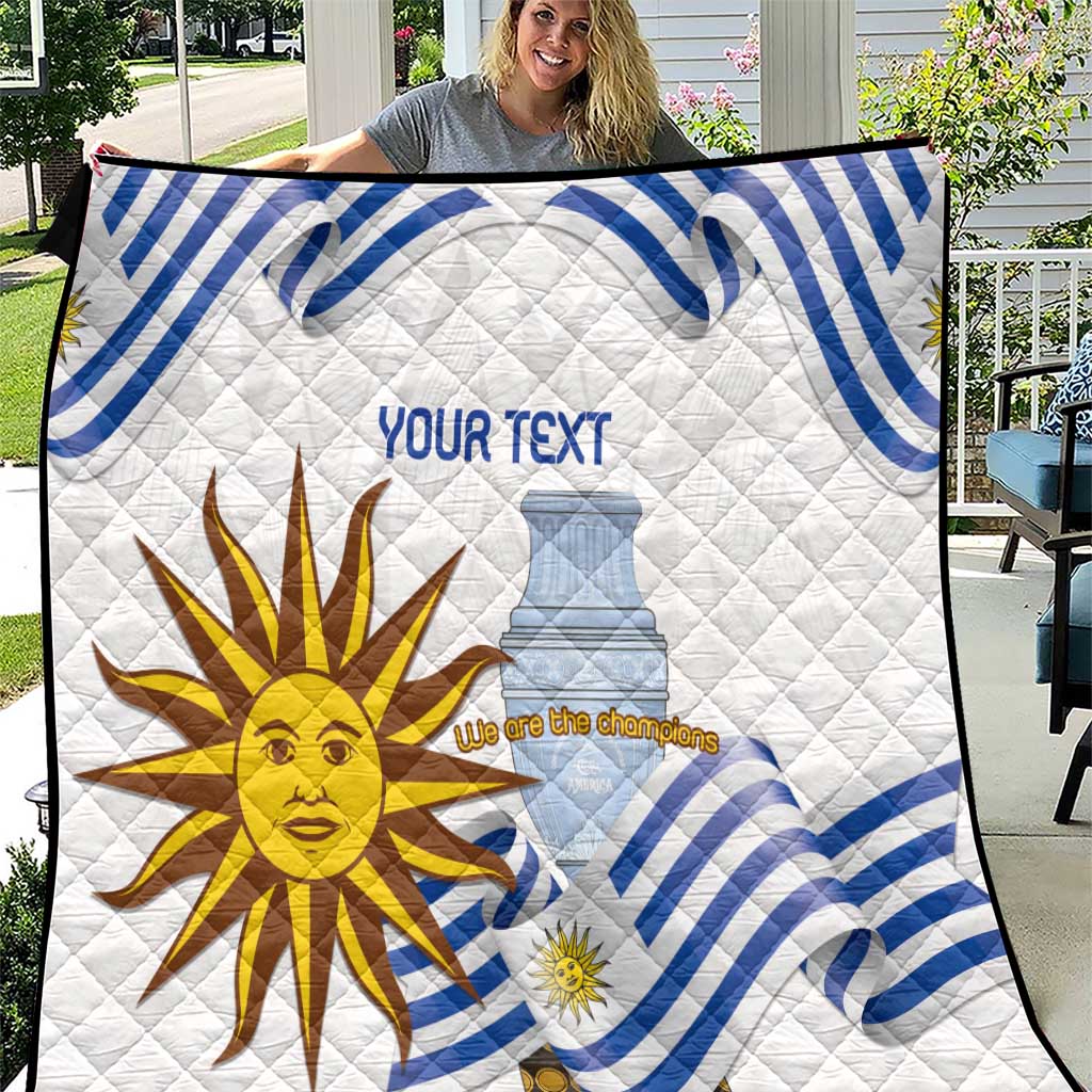Custom Uruguay La Celeste Football Champions Quilt Glory To The Sky Blue - Wonder Print Shop