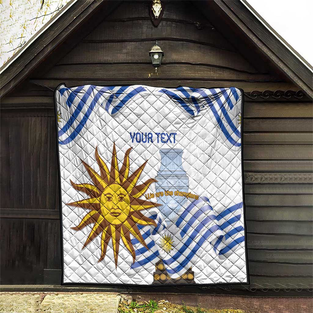 Custom Uruguay La Celeste Football Champions Quilt Glory To The Sky Blue - Wonder Print Shop
