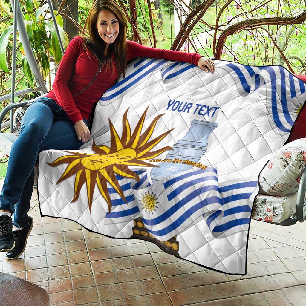 Custom Uruguay La Celeste Football Champions Quilt Glory To The Sky Blue - Wonder Print Shop