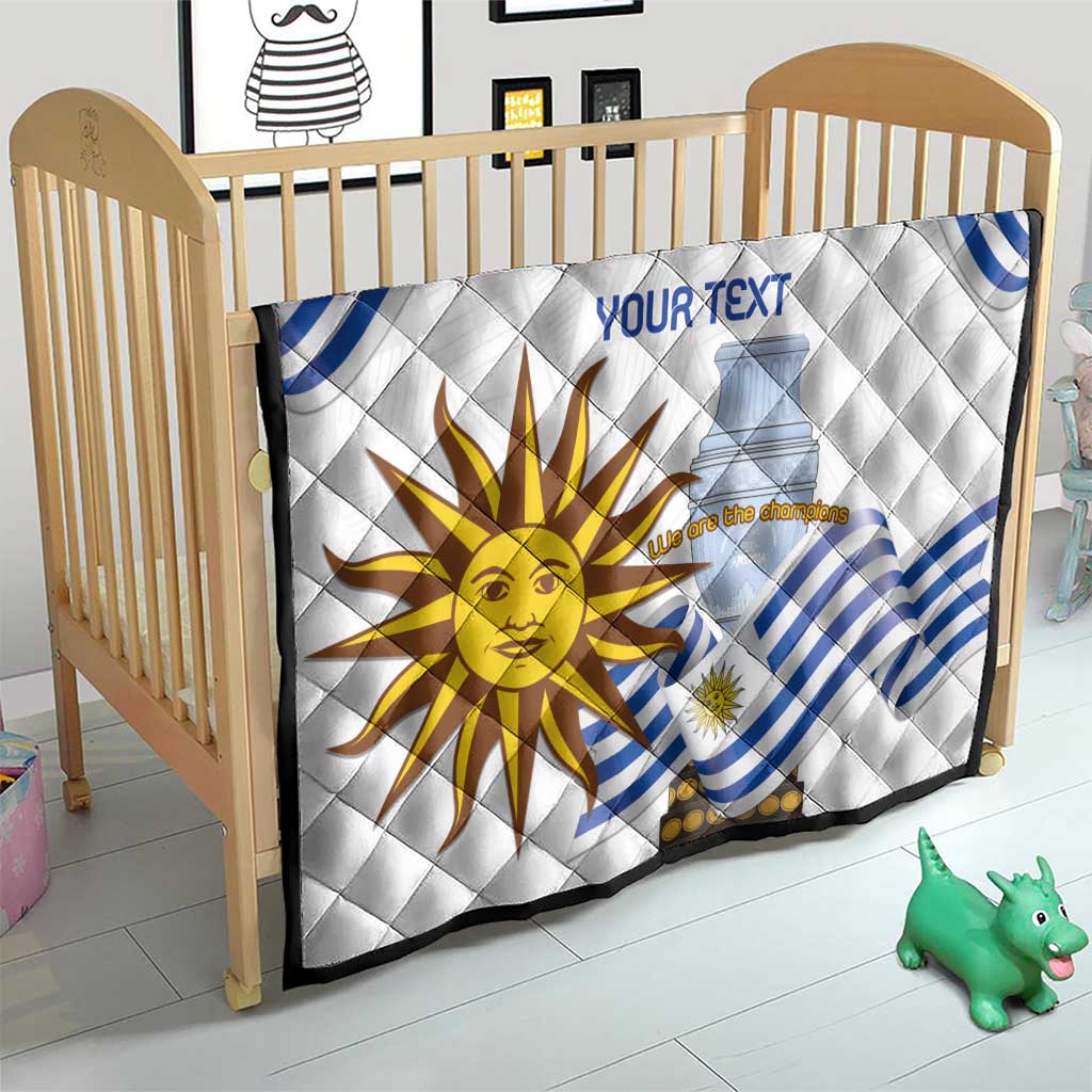 Custom Uruguay La Celeste Football Champions Quilt Glory To The Sky Blue - Wonder Print Shop