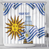 Custom Uruguay La Celeste Football Champions Shower Curtain Glory To The Sky Blue