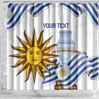 Custom Uruguay La Celeste Football Champions Shower Curtain Glory To The Sky Blue