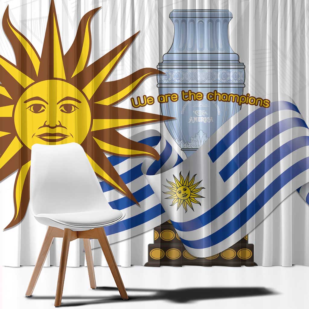 Custom Uruguay La Celeste Football Champions Window Curtain Glory To The Sky Blue - Wonder Print Shop