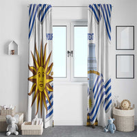 Custom Uruguay La Celeste Football Champions Window Curtain Glory To The Sky Blue - Wonder Print Shop