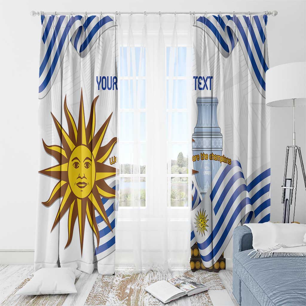 Custom Uruguay La Celeste Football Champions Window Curtain Glory To The Sky Blue - Wonder Print Shop