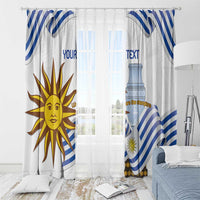 Custom Uruguay La Celeste Football Champions Window Curtain Glory To The Sky Blue - Wonder Print Shop