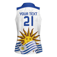 Custom Uruguay La Celeste Football Champions Women Sleeveless Polo Shirt Glory To The Sky Blue - Wonder Print Shop