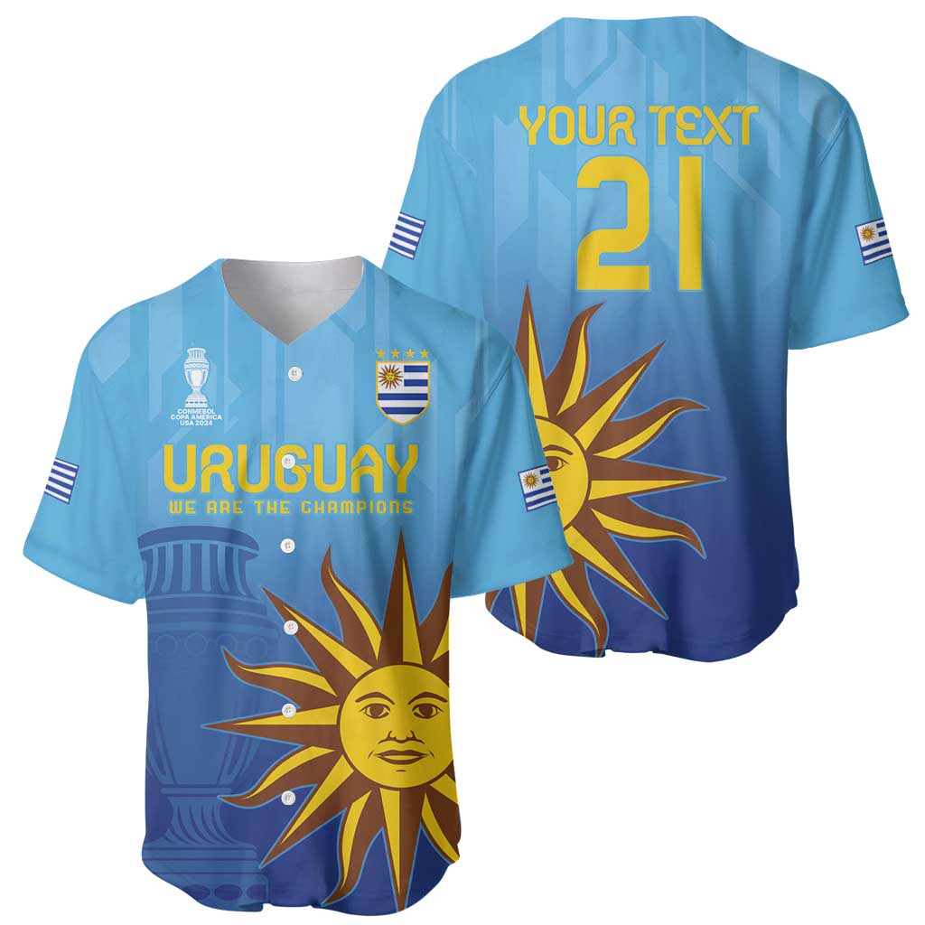 Custom Uruguay La Celeste Football Baseball Jersey Go Champions 2024 LT9 - Wonder Print Shop