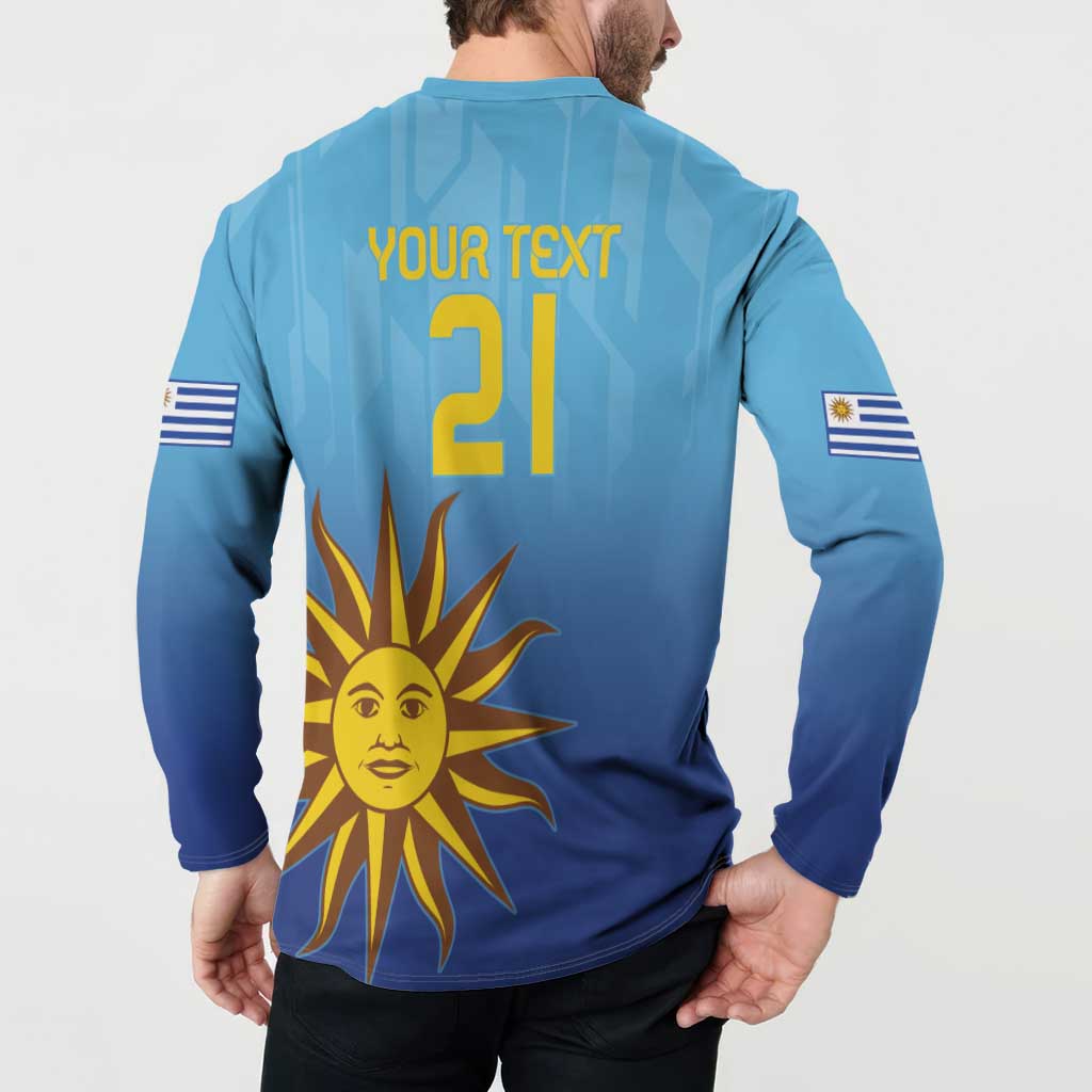 Custom Uruguay La Celeste Football Button Sweatshirt Go Champions 2024 LT9 - Wonder Print Shop