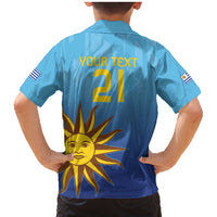 Custom Uruguay La Celeste Football Family Matching Mermaid Dress and Hawaiian Shirt Go Champions 2024 LT9 - Wonder Print Shop