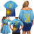 Custom Uruguay La Celeste Football Family Matching Off Shoulder Short Dress and Hawaiian Shirt Go Champions 2024 LT9 - Wonder Print Shop