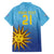 Custom Uruguay La Celeste Football Family Matching Off Shoulder Short Dress and Hawaiian Shirt Go Champions 2024 LT9 - Wonder Print Shop