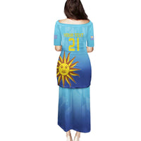 Custom Uruguay La Celeste Football Family Matching Puletasi and Hawaiian Shirt Go Champions 2024 - Wonder Print Shop