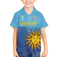 Custom Uruguay La Celeste Football Family Matching Short Sleeve Bodycon Dress and Hawaiian Shirt Go Champions 2024 - Wonder Print Shop