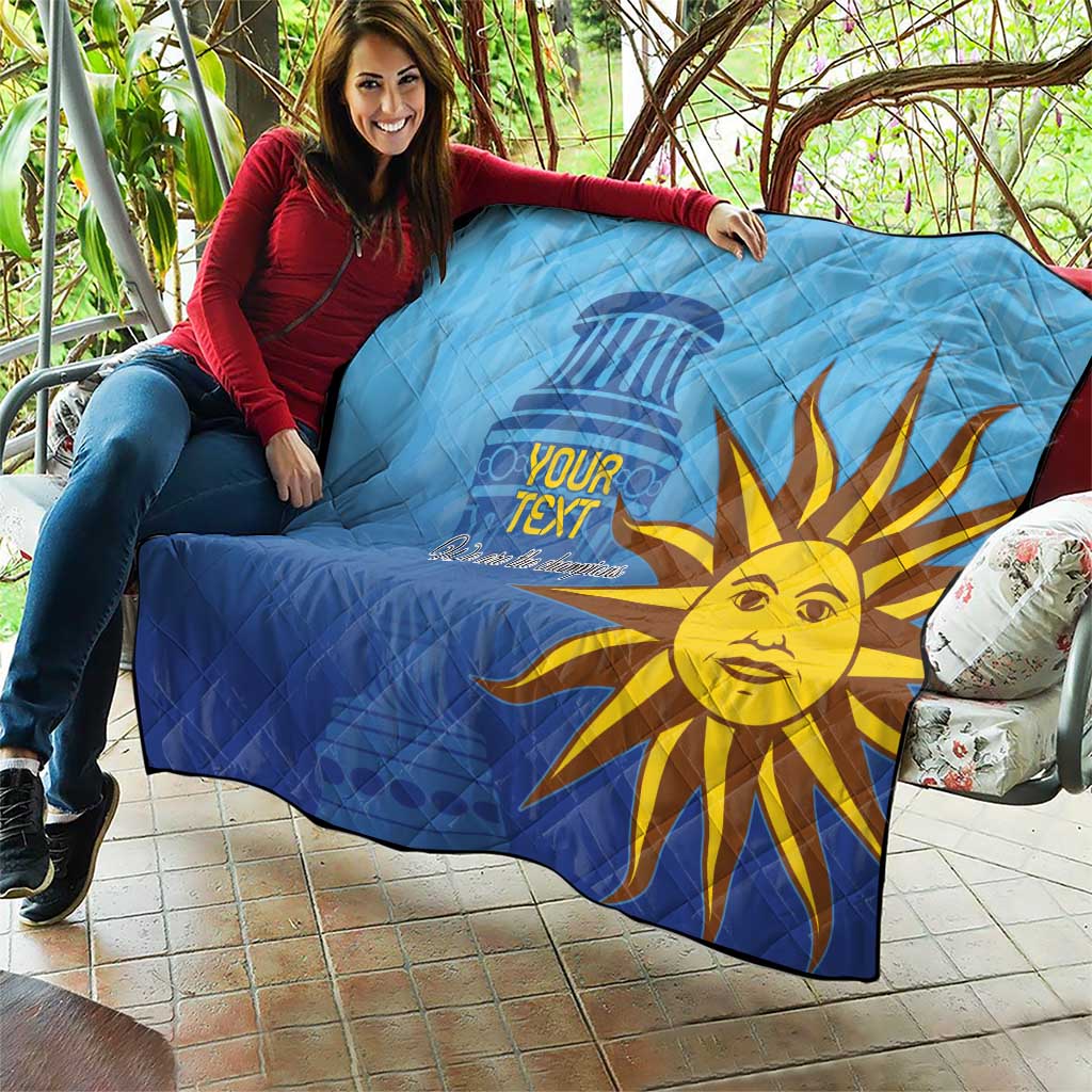 Custom Uruguay La Celeste Football Quilt Go Champions 2024 - Wonder Print Shop