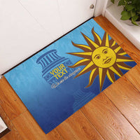 Custom Uruguay La Celeste Football Rubber Doormat Go Champions 2024 - Wonder Print Shop