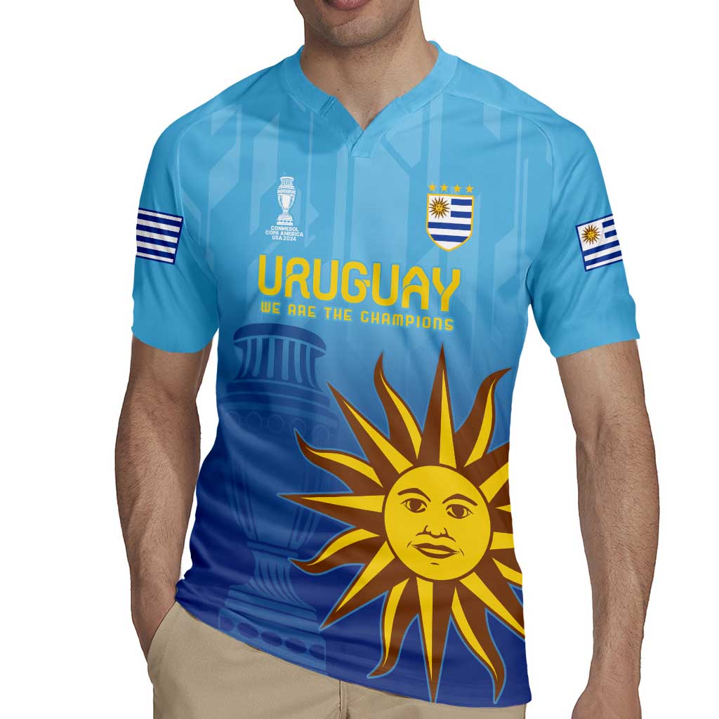 Custom Uruguay La Celeste Football Rugby Jersey Go Champions 2024 - Wonder Print Shop