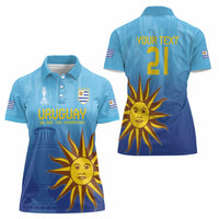 Custom Uruguay La Celeste Football Women Polo Shirt Go Champions 2024 - Wonder Print Shop