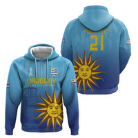 Custom Uruguay La Celeste Football Zip Hoodie Go Champions 2024 - Wonder Print Shop