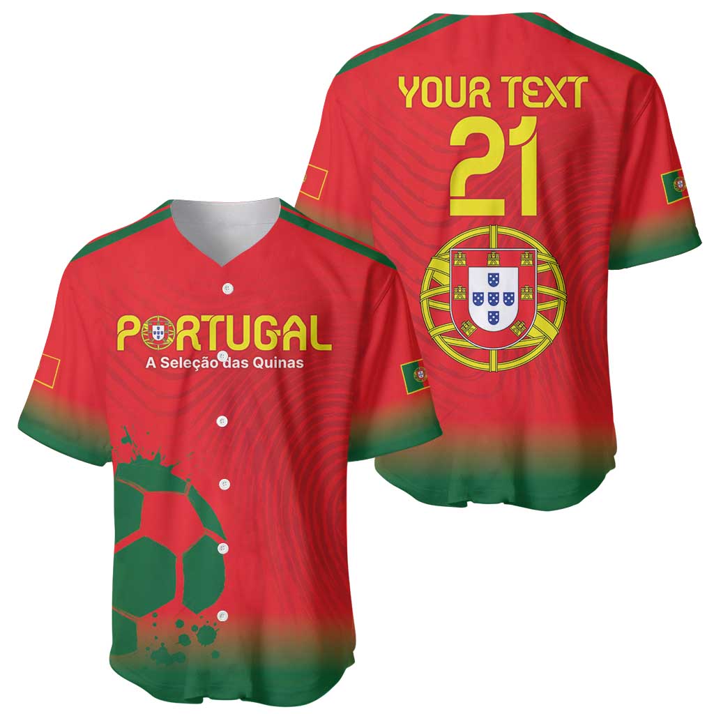 Custom Portugal Football Baseball Jersey Come On A Selecao das Quinas LT9 - Wonder Print Shop