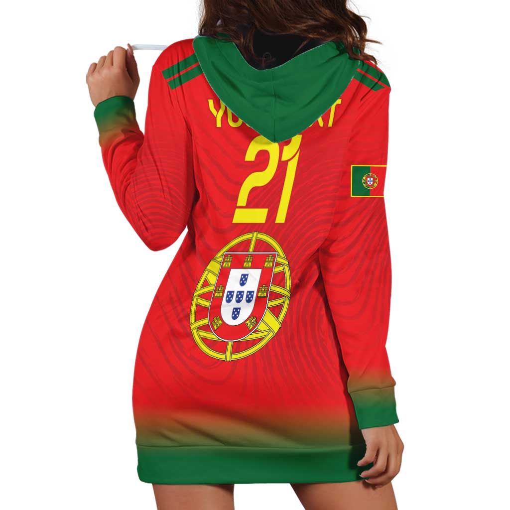 Custom Portugal Football Hoodie Dress Come On A Selecao das Quinas - Wonder Print Shop