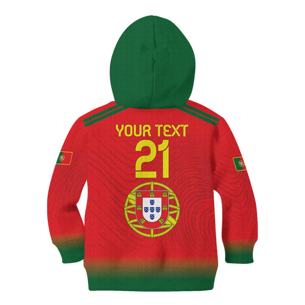 Custom Portugal Football Kid Hoodie Come On A Selecao das Quinas - Wonder Print Shop