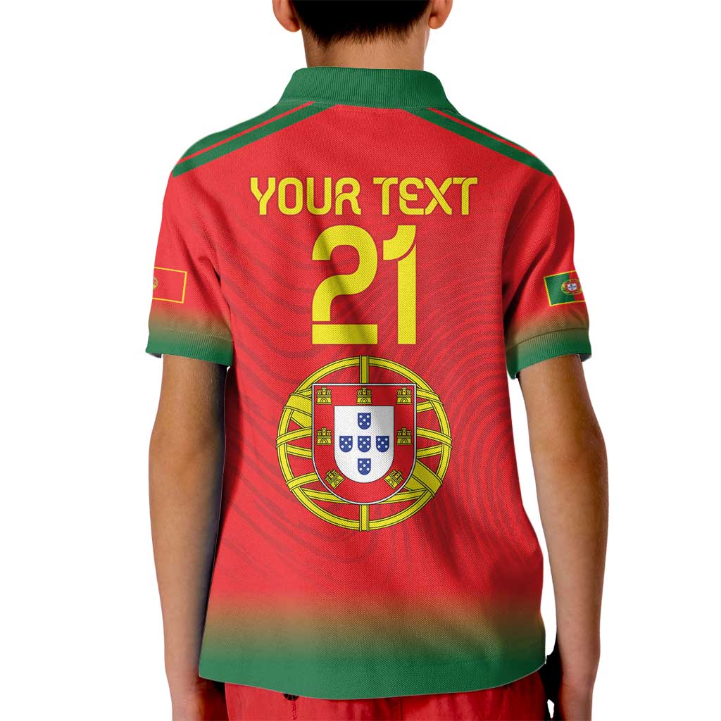 Custom Portugal Football Kid Polo Shirt Come On A Selecao das Quinas - Wonder Print Shop
