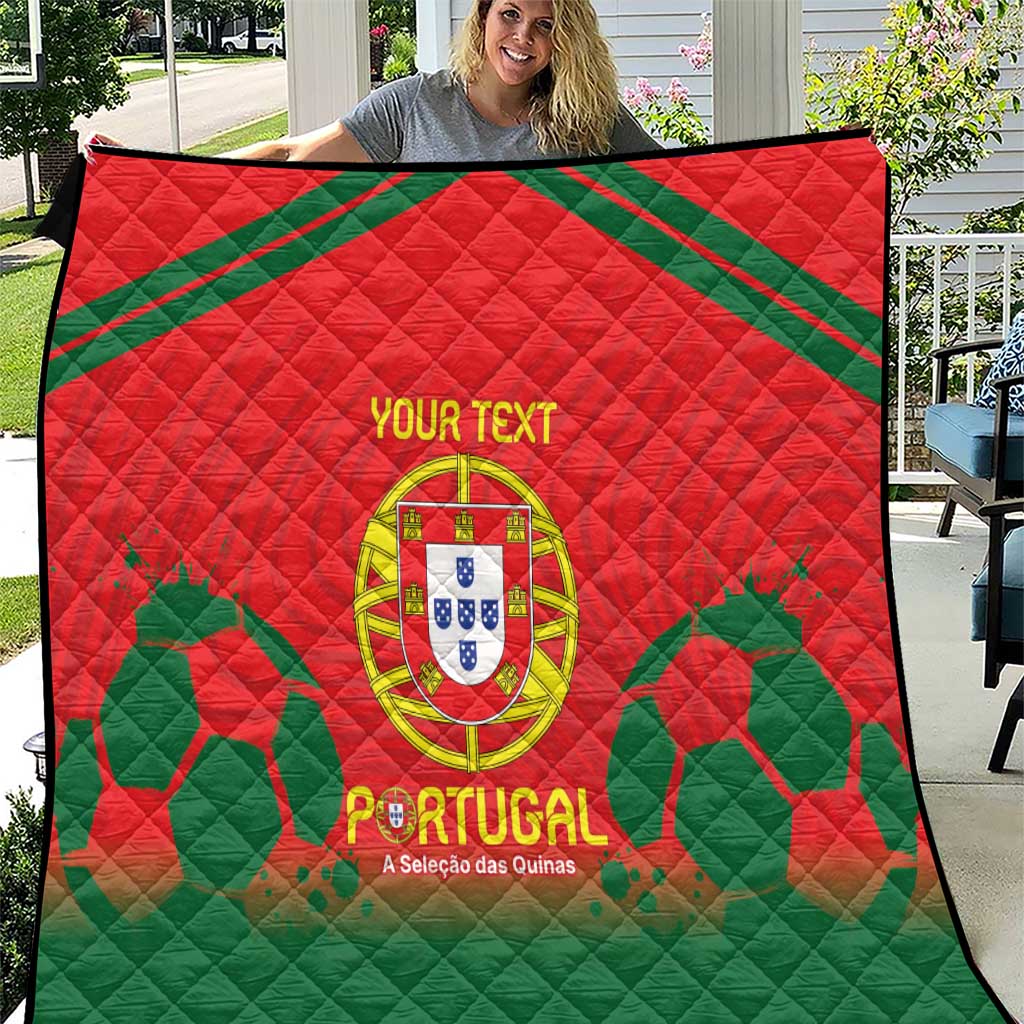 Custom Portugal Football Quilt Come On A Selecao das Quinas - Wonder Print Shop
