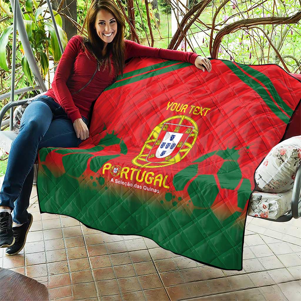 Custom Portugal Football Quilt Come On A Selecao das Quinas - Wonder Print Shop