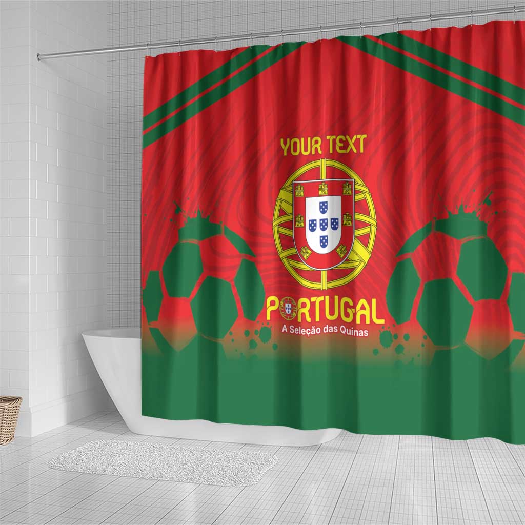 Custom Portugal Football Shower Curtain Come On A Selecao das Quinas