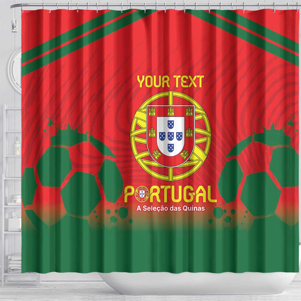 Custom Portugal Football Shower Curtain Come On A Selecao das Quinas