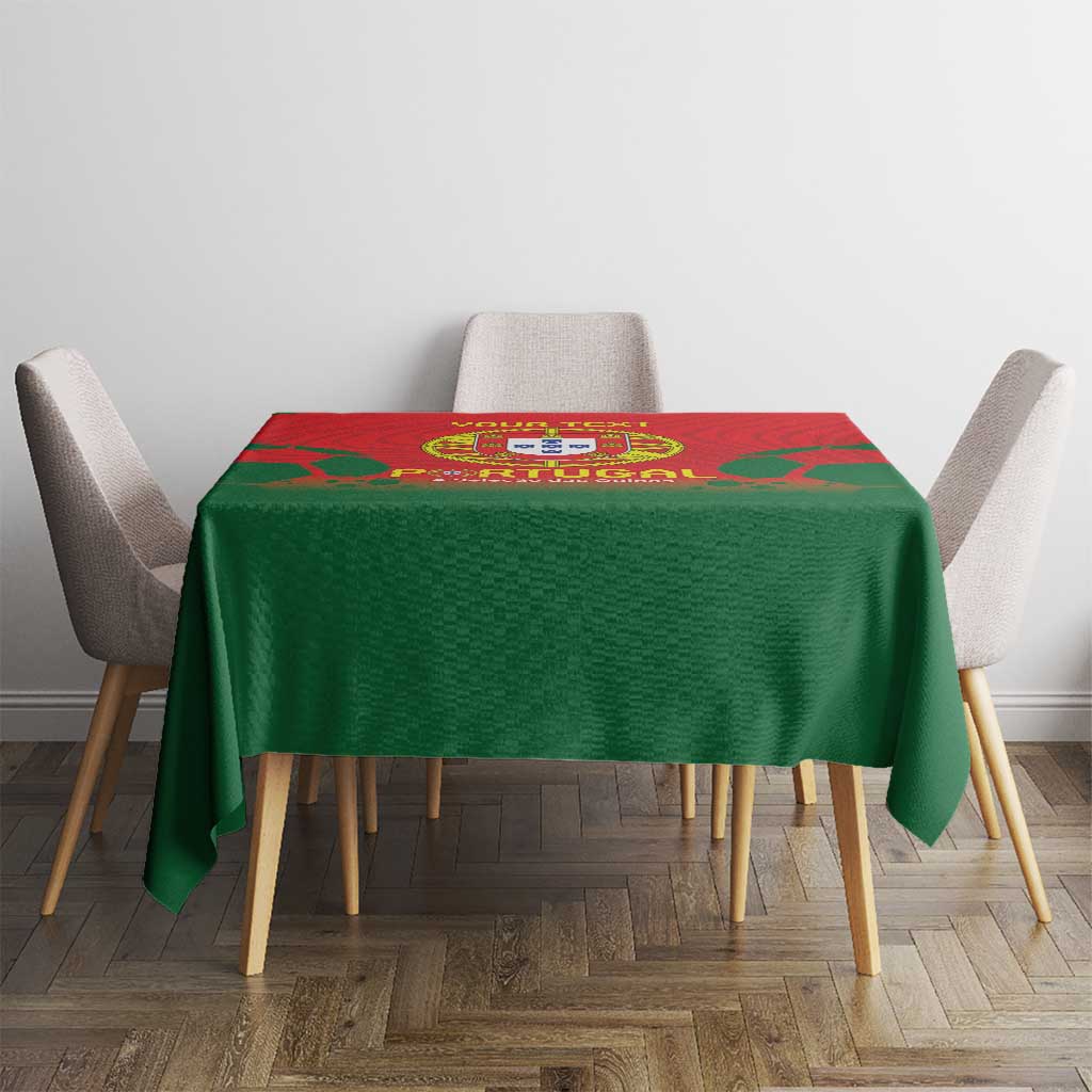 Custom Portugal Football Tablecloth Come On A Selecao das Quinas - Wonder Print Shop