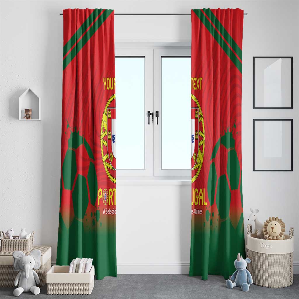 Custom Portugal Football Window Curtain Come On A Selecao das Quinas - Wonder Print Shop