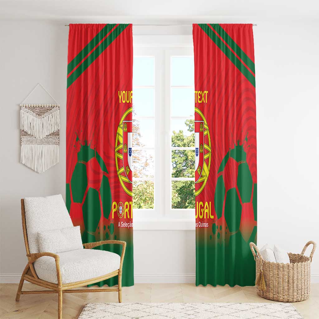 Custom Portugal Football Window Curtain Come On A Selecao das Quinas - Wonder Print Shop