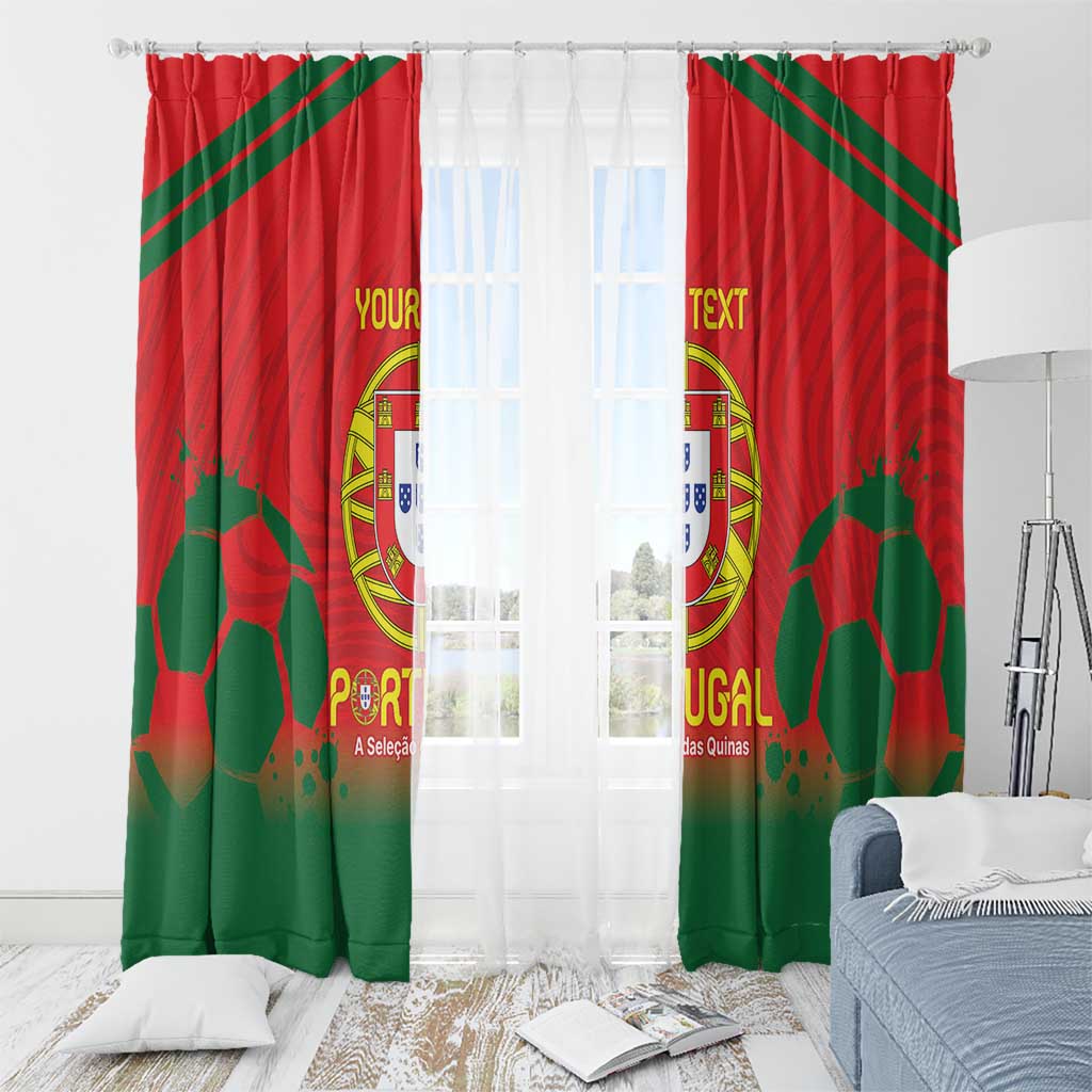 Custom Portugal Football Window Curtain Come On A Selecao das Quinas - Wonder Print Shop