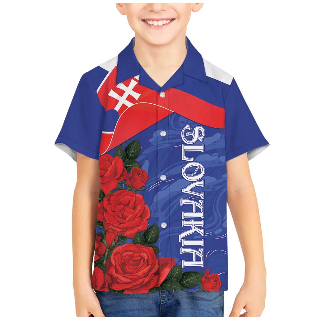 Slovakia Flag Mixed Rose Flowers Family Matching Mermaid Dress and Hawaiian Shirt LT9 - Wonder Print Shop