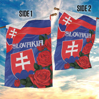 Slovakia Flag Mixed Rose Flowers Garden Flag - Wonder Print Shop