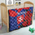 Slovakia Flag Mixed Rose Flowers Quilt - Wonder Print Shop