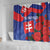 Slovakia Flag Mixed Rose Flowers Shower Curtain