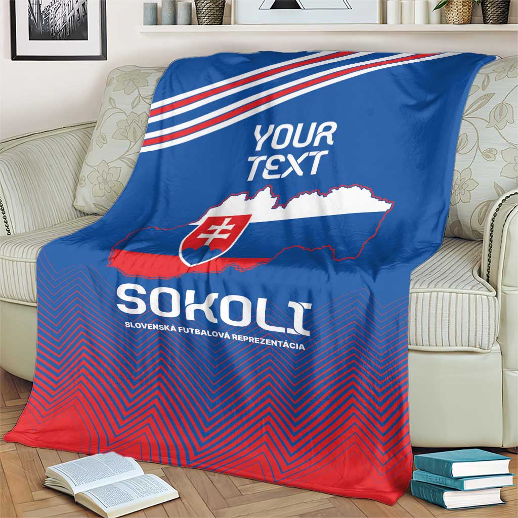 Custom Slovakia Football Blanket Come On Sokoli Falcons