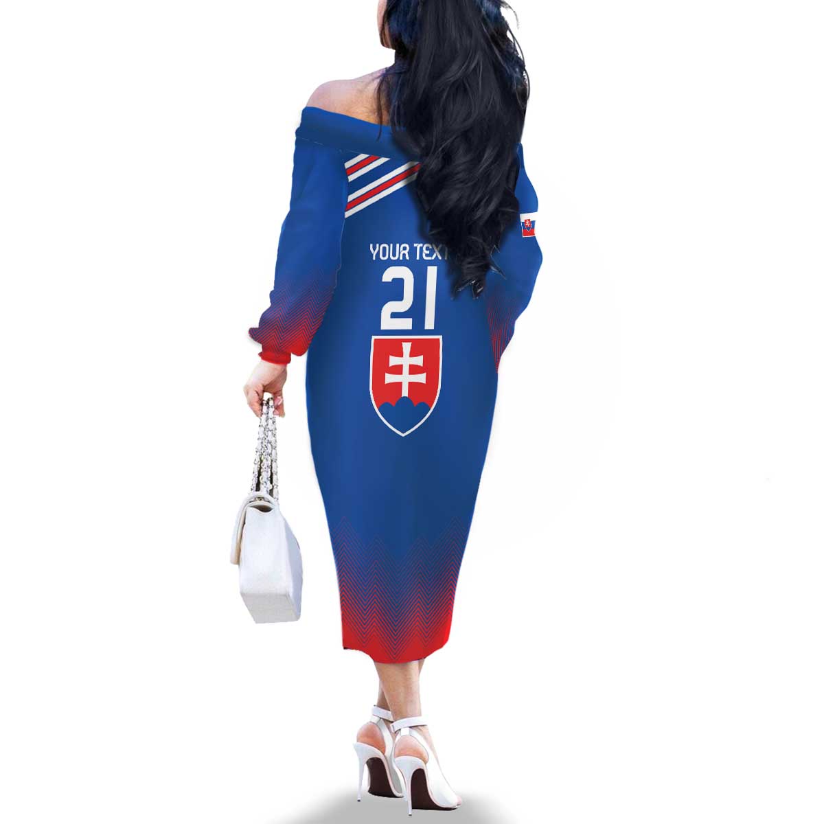 Custom Slovakia Football Family Matching Off The Shoulder Long Sleeve Dress and Hawaiian Shirt Come On Sokoli Falcons - Wonder Print Shop