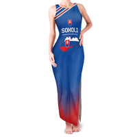 Custom Slovakia Football Family Matching Tank Maxi Dress and Hawaiian Shirt Come On Sokoli Falcons - Wonder Print Shop