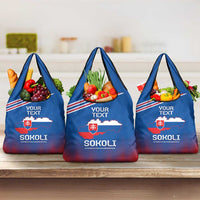 Custom Slovakia Football Grocery Bag Come On Sokoli Falcons