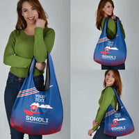 Custom Slovakia Football Grocery Bag Come On Sokoli Falcons