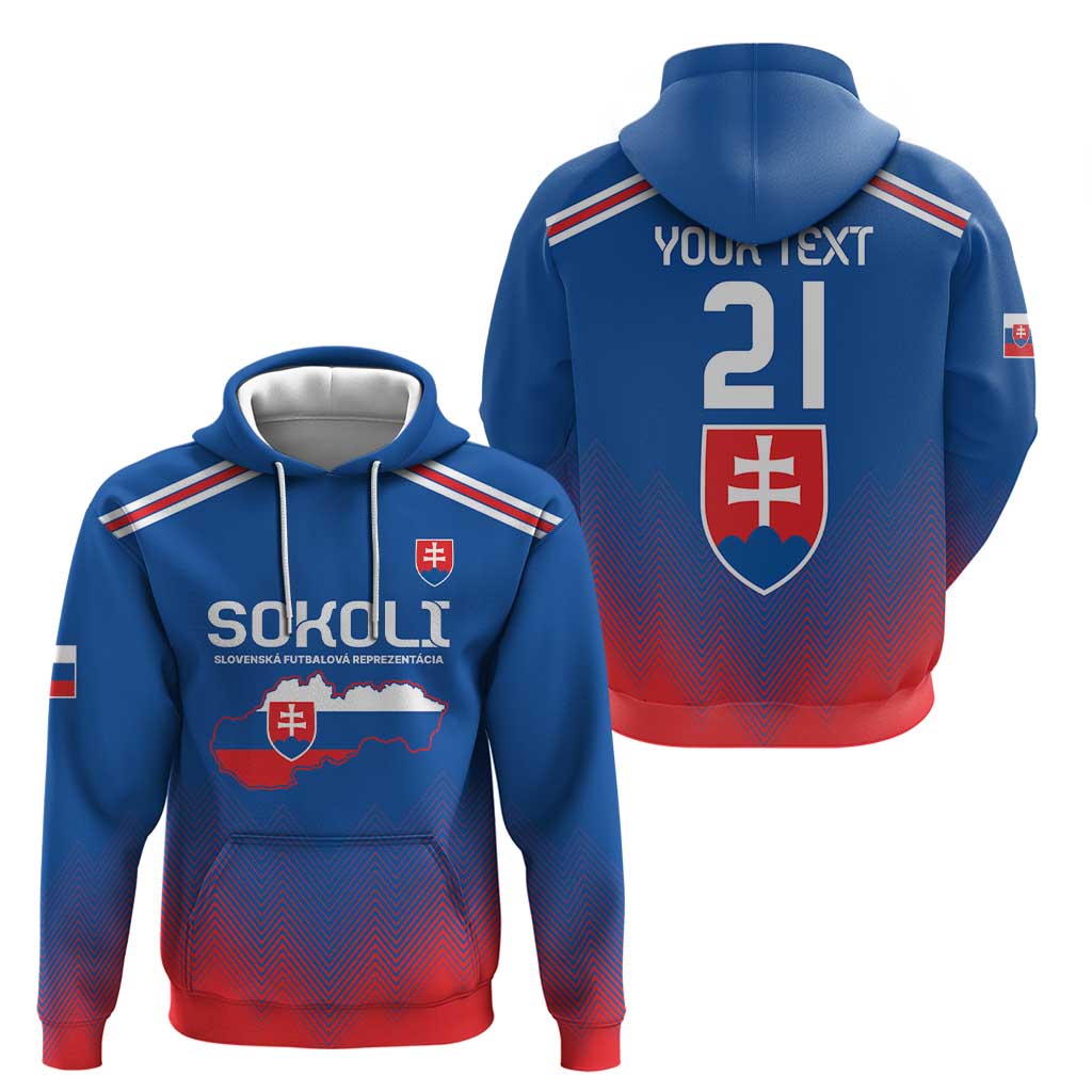 Custom Slovakia Football Hoodie Come On Sokoli Falcons - Wonder Print Shop