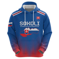 Custom Slovakia Football Hoodie Come On Sokoli Falcons - Wonder Print Shop