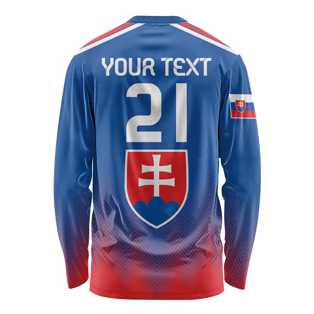 Custom Slovakia Football Long Sleeve Shirt Come On Sokoli Falcons - Wonder Print Shop