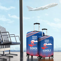 Custom Slovakia Football Luggage Cover Come On Sokoli Falcons - Wonder Print Shop